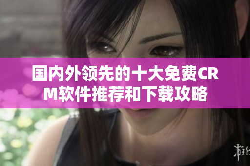 國(guó)內(nèi)外領(lǐng)先的十大免費(fèi)CRM軟件推薦和下載攻略