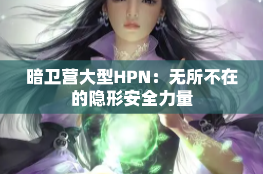 暗衛(wèi)營(yíng)大型HPN：無(wú)所不在的隱形安全力量