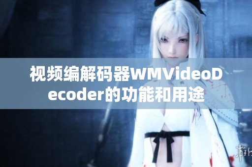 視頻編解碼器WMVideoDecoder的功能和用途