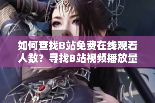 如何查找B站免費在線觀看人數(shù)？尋找B站視頻播放量的方法介紹