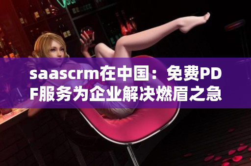 saascrm在中國：免費(fèi)PDF服務(wù)為企業(yè)解決燃眉之急