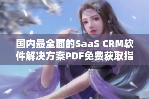 國內(nèi)最全面的SaaS CRM軟件解決方案PDF免費(fèi)獲取指南