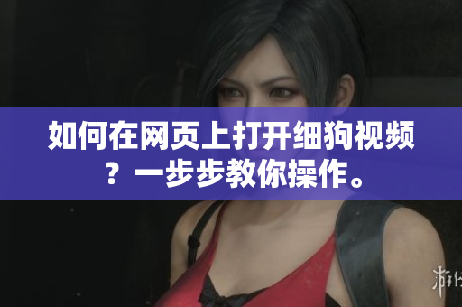 如何在網(wǎng)頁上打開細狗視頻？一步步教你操作。
