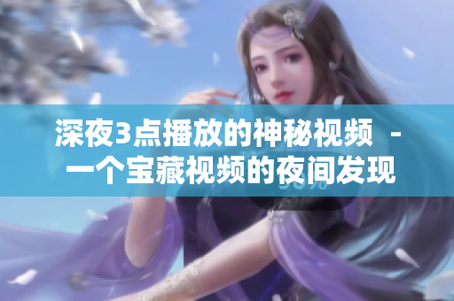 深夜3點(diǎn)播放的神秘視頻  - 一個(gè)寶藏視頻的夜間發(fā)現(xiàn)