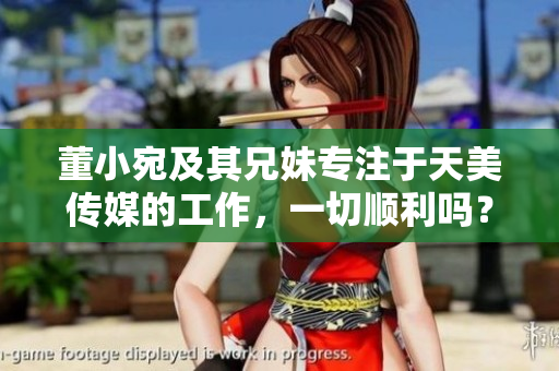 董小宛及其兄妹專注于天美傳媒的工作，一切順利嗎？