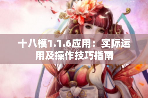 十八模1.1.6應用：實際運用及操作技巧指南