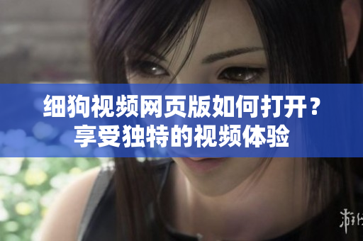 細(xì)狗視頻網(wǎng)頁(yè)版如何打開？享受獨(dú)特的視頻體驗(yàn)