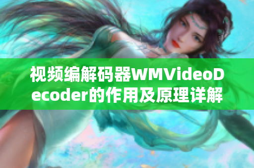 視頻編解碼器WMVideoDecoder的作用及原理詳解