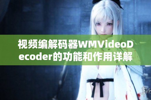 視頻編解碼器WMVideoDecoder的功能和作用詳解